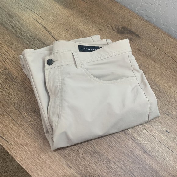 Dunning Pants Dunning Mens Flat Front Performance Golf Slacks 33x32